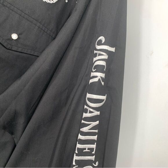 NWOT Jack Daniels Men’s Logo Rodeo L/S Snap Front Embroidered Western Shirt - Picture 6 of 10